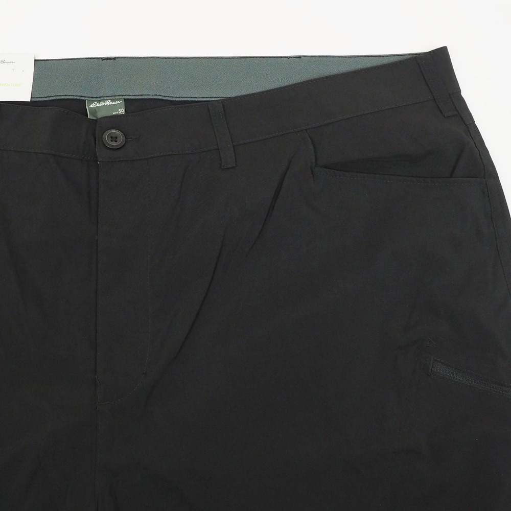 New Eddie Bauer Rainier Chino Shorts Mens 50 Black Stretch Outdoor Hiking Tech - Picture 2 of 7